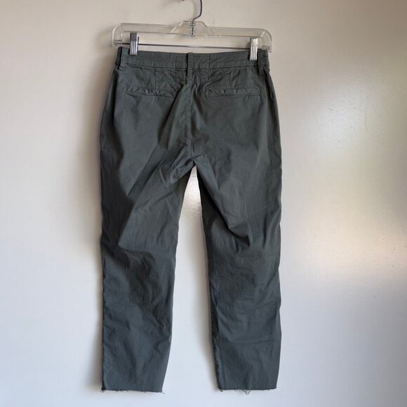 FRANK & EILEEN Wicklow Crop Chino Raw Hem Pants Size 00 Gray Green Color - Picture 3 of 11